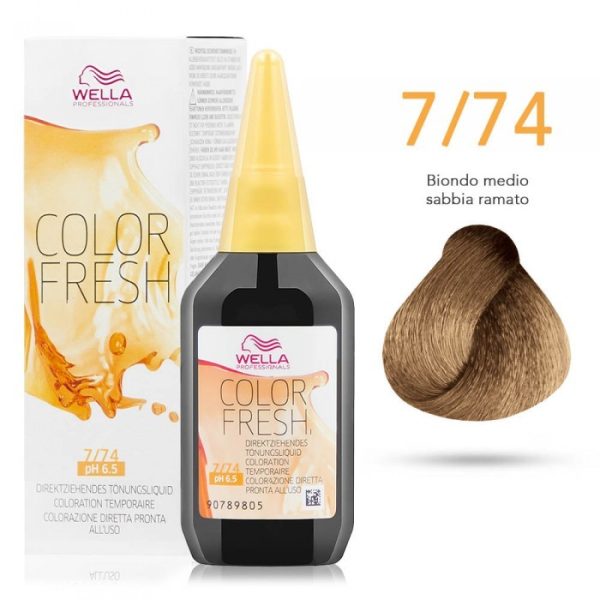 Wella Professionals Color Fresh 7/74 Ξανθό Καφέ Κόκκινο 75ml