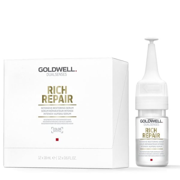 Goldwell Dualsenses Rich Repair Leave-In Serum Αμπούλες Θεραπεία για Θρέψη σε Ταλαιπωρημένα Μαλλιά 12x18ml