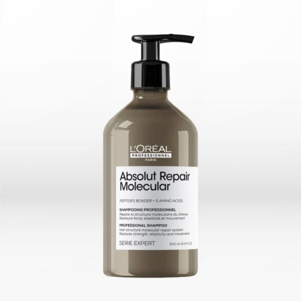 L'Oreal Serie Expert Absolut Repair Molecular Shampoo Σαμπουάν Αναδόμησης και Θρέψης για Ταλαιπωρημένα Μαλλιά  500ml